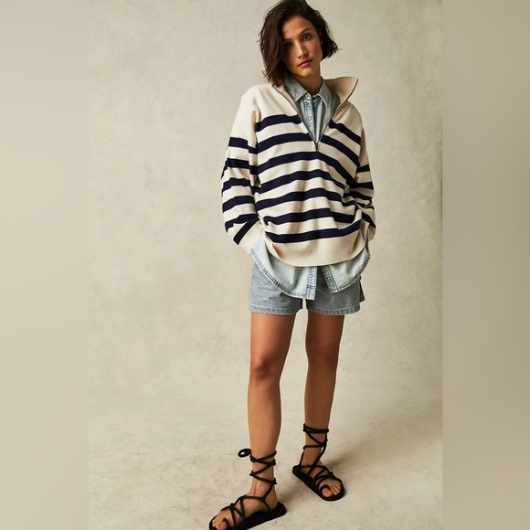 Free people Coastal Stripe Pullover - Picture 1 of 7